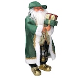 thumbnail of Vacchetti Babbo natale in tessuto oro verde cm27x14h60
