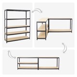 thumbnail of PROREGAL Mega Deal | 5x Schwerlastregal Giant Elephant | HxBxT 180x150x45 cm | Fachlast 200kg | Schwarz | Garagenregal, Lagerregal, Werkstattregal