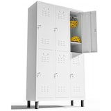 thumbnail of TwinThink Taquillas Vestuario 180cm de 6 Puertas Taquilla Metalica con Llave Taquillas Vestuario 6 Puertas Taquilla Vestuario Metalicas (Blanco)