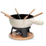 thumbnail of La Fonderie 1890 6-Personen Mont Blanc Fondue-Set aus Gusseisen, Käse- und Schokoladenfondue, 6 Gabeln Kapazität 1.8L