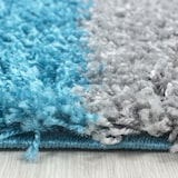 thumbnail of Hochflorteppich Shaggy Kariert Weich Flauschig Waschbar Strapazierfähig Schlafzimmer Esszimmer Türkis 120x170 cm – RHEIN von Kadima Design