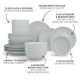 thumbnail of Luzzo® servies-set 24-delig – voor 6 Personen – vaatwasserbestendig - wit