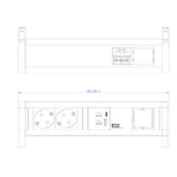 thumbnail of BACHMANN DESK 2xSchutzkontakt USB A&C, USB Charger 22W 1xABD GST18