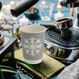 thumbnail of BIOZOYG 25 Stück Trinkbecher Einwegbecher, Pappbecher, 300ml / 12oz, Winterdesign mit Schneeflocken, doppelwandig für heiße Getränke, kompostierbar