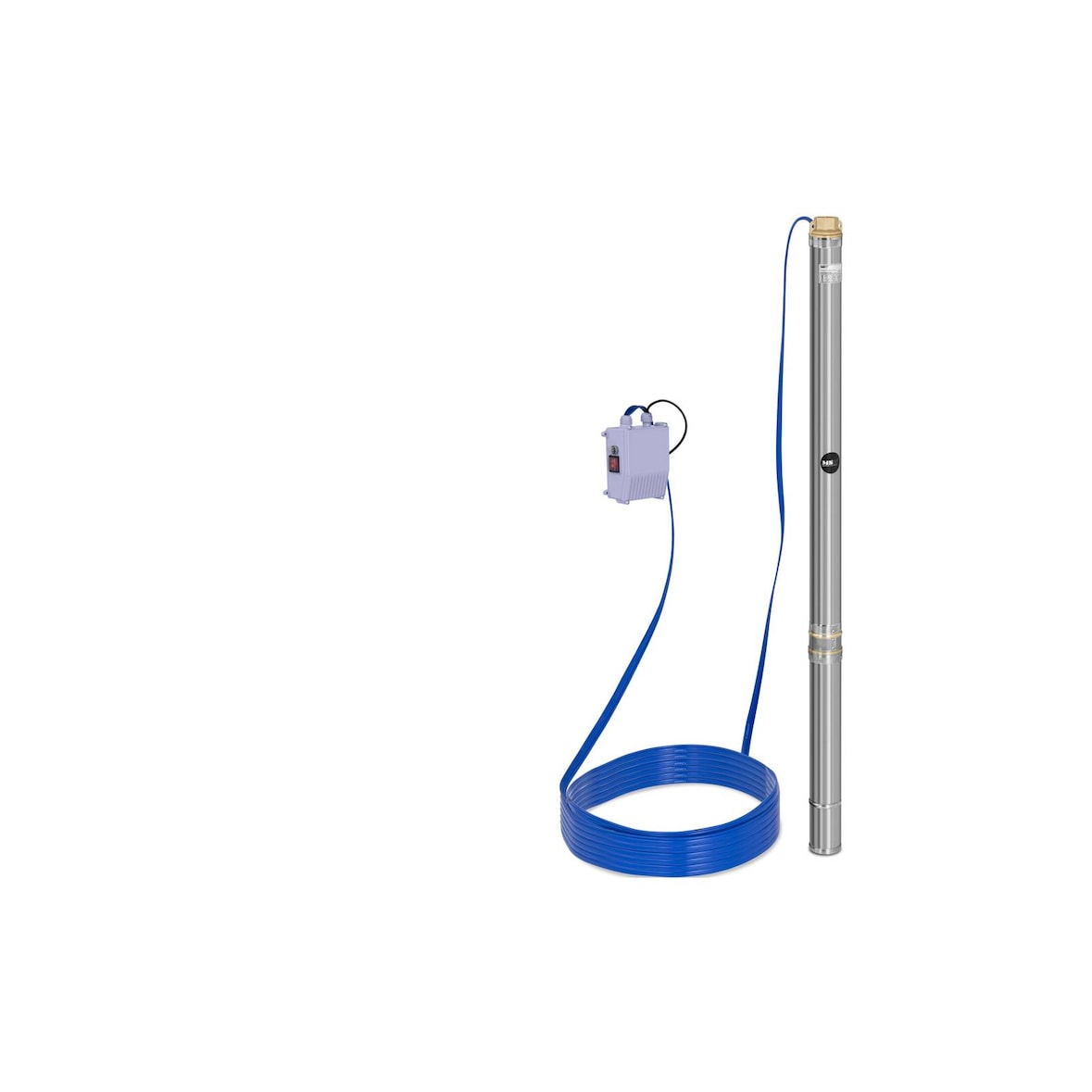 hillvert - Dompelpomp - 70 mm / 2,75'' - 3800 l/h - 750 W - 20 m kabel / 85 m opvoerhoogte - RVS