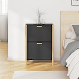 thumbnail of vidaXL Schuhschrank Schwarz 57,5x33x80 cm Holzwerkstoff