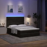 thumbnail of vidaXL Ottoman-Bett mit Matratzen & LEDs Schwarz 140x190 cm Samt
