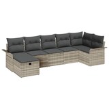 thumbnail of vidaXL Garten-Sofa-Set mit Kissen 7 pcs Hellgrau 297,5 x 132,5 x 85 cm