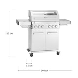 thumbnail of TAINO PLATINUM YAMARA 4+2 Gasgrill Edelstahl 4 Brenner Sear-Burner Backburner