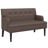 thumbnail of vidaXL Sitzbank mit Rückenlehne Braun 112x65,5x75 cm Kunstleder