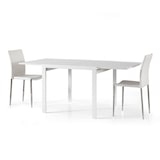 thumbnail of MEYER Tavolo Da Pranzo Moderno Di Design Allungabile A Libro Frassinato 90x90/180 colore Bianco