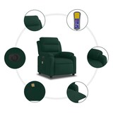 thumbnail of vidaXL Massagesessel Elektrisch Dunkelgrün Samt