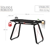 thumbnail of Scrivania da GAMING GT10 Tavolo da Gioco e Studio per Computer PC design ergonomico e porta accessori by Yelloo