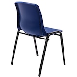 thumbnail of Décoshop26 -Set mit 4 stapelbaren Besucherwartezimmerstühlen aus blauem Kunststoff und Metall 10_0003205