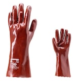 thumbnail of Coverguard - Gants de protection chimique rouge 36cm en coton enduit PVC EUROCHEM 3636 (Pack de 10) #E84C3D Taille 9