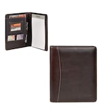 thumbnail of Alassio Schreibmappe A5 Leder Aktenmappe Konferenzmappe ALASSIO Orgamappe braun