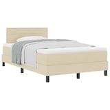 thumbnail of vidaXL Boxspringbett mit Kopfteil Creme 120 x 190 cm Stoff