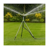 thumbnail of Irrigatore da giardino rotante su treppiede in alluminio. Gittata massima 14 m. Connettore rapido VITO.