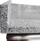 thumbnail of Romux® Pizzatisch 1 Tür und 4 Schubladen 140x70 cm mit Arbeitsfläche aus Granit mit Umluftkühlung | Pizzakühltisch aus Edelstahl