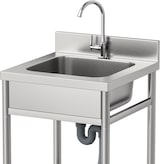 thumbnail of Gasfrit - Fregadero de Acero Inoxidable de 1 Seno 550x 550x850 mm Desmontable | Pica Industrial con patas | Pila cuba para Cocina Restaurantes