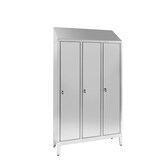 thumbnail of Armadietto spogliatoio in inox AISI 304 a 3 posti con tramezza interna cm. 120x50x215h