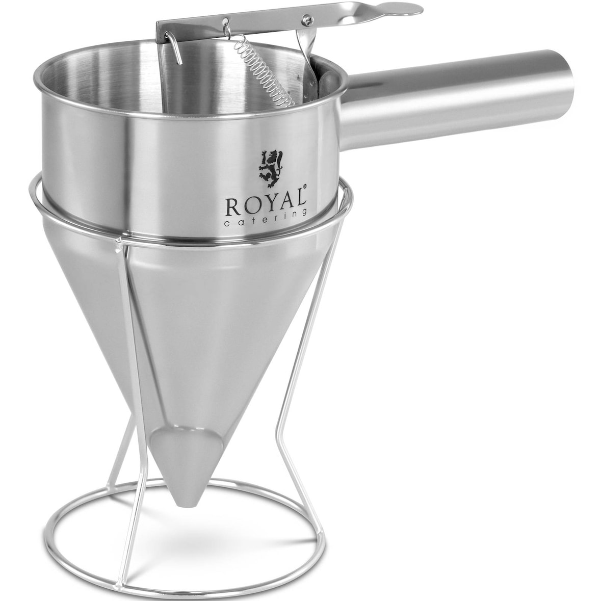 Royal Catering Embudo dosificador - 1,2 L - Acero inoxidable - boquilla: 8 mm