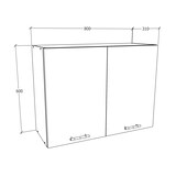 thumbnail of VCM Küchenmöbel Hängeschrank Esilo Weiß H. 60 x B. 80 x T. 31 cm