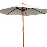 thumbnail of XXL Holz Sonnenschirm Marktschirm Gartenschirm Holzgestell Beige Ø4m