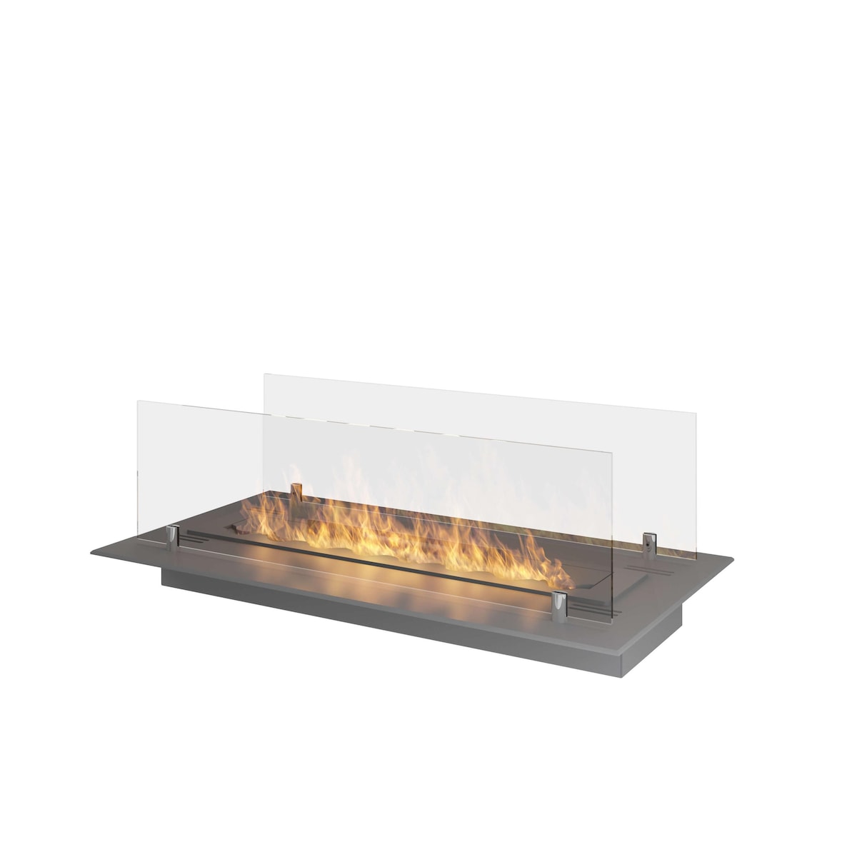 Camino a Bioetanolo da Incasso 60x32 cm Insert 600 in Acciao Inox
