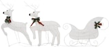 thumbnail of vidaXL Rentier mit Schlitten Weihnachtsdekoration 140LEDs Outdoor Weiß