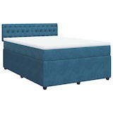 thumbnail of vidaXL Boxspringbett mit Matratze Blau 140x200 cm Samt