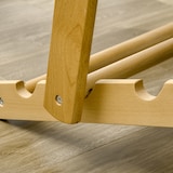 thumbnail of Relaxsessel klappbar Braun 103x95x71 cm mit 3-fach verstellbarer Rückenlehne, abnehmbarem Sitzkissen, Buchenholzgestell