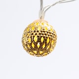 thumbnail of LED Lichterkette 20 Kugeln Metallbälle orientalisch marokkanisch gold