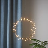 thumbnail of LED Kranz Draht Türkranz Wandkranz Leuchtkranz Dekokranz 95LED D: 24cm Innen