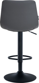 thumbnail of DELUKE® Barhocker DUBAI - Grau, Kunstleder, Schwarz | Barhocker mit Lehne Barstuhl Tresenhocker Tresenstuhl Kneipenhocker Kneipenstuhl
