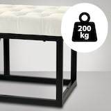 thumbnail of Banco de Design Polson Veludo Preto creme/150 cm