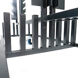 thumbnail of Garderoben Transportwagen groß, für 10 komplette Garderoben, Hammerschlag, 186x60,5x201cm (BxTxH), T91800