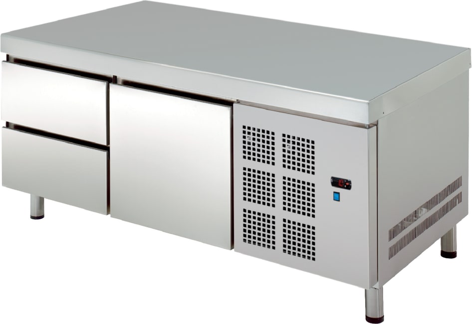Kühler lager mit schubladen 1 große und 2 kleine - 1345x700x600 mm - 220 W 230/1V - 75489509 Eurast