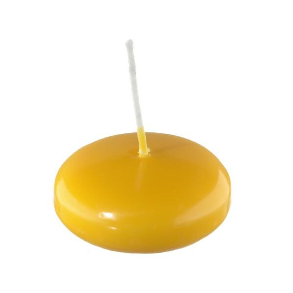 Schwimmkerzen Goldgelb 26 x Ø 42 mm, 8 Stück