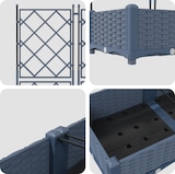 thumbnail of vidaXL Gartenpflanzer mit Gitter 3 pcs Grau 120 x 40 x 125,5 cm PP
