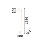 thumbnail of axel pt1, witte vloerlamp, ideal lux