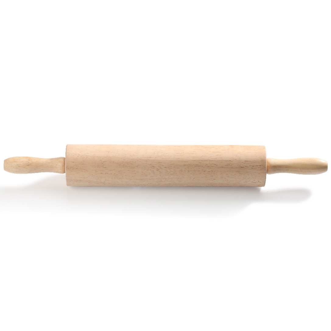 Rodillo de madera, rodamiento de bolas, L. 460 mm, D. 70 mm