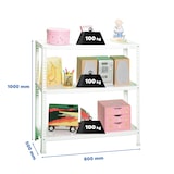 thumbnail of SimonRack Scaffali Metallo Garage 1000x800x500 mm, 3 Ripiani in Acciaio, Portata, 100 kg per Ripiano, Bianco – Comfort