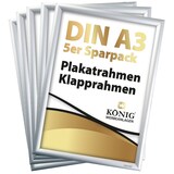 thumbnail of 5 Plakatrahmen DIN A3 | 25mm Alu Profil, eckig | silber | Bilderrahmen Klapprahmen Wechselrahmen Posterrahmen | 5er Sparpack | Dreifke®
