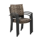 thumbnail of METRO PROFESSIONAL Fauteuil empilable Palermo, aluminium/poly rotin, gris foncé