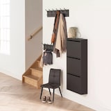 thumbnail of Sapateira 3 portas - 50 x 15 x 103,5 cm - Sapateira - Sistema de armazenamento de sapatos - Metal - Caixa de armazenamento de sapatos - Preto