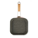 thumbnail of Excelsa plancha Grill 26x26 cm con mango de madera plegable de aluminio antiadherente efecto piedra