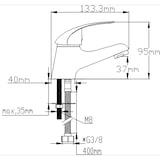 thumbnail of Torneira monomando Lavabo Serie Grifo Aire 35 mm