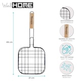 thumbnail of WellHome - Parrilla Grill con mango de madera y revestimiento antiadhernte 21x21cm