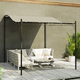 thumbnail of Outsunny Pergola Addossata Ricurva in Metallo Poliestere Bianco Crema